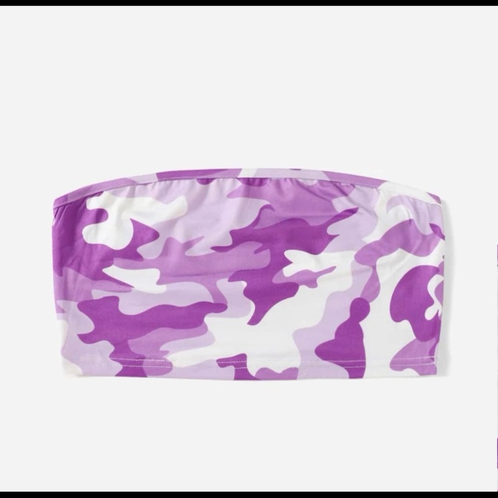Purple Camo Tube Top